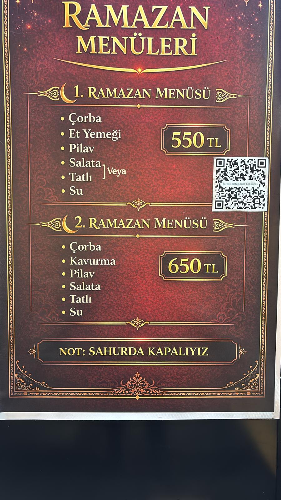 RAMAZAN MENÜSÜ 