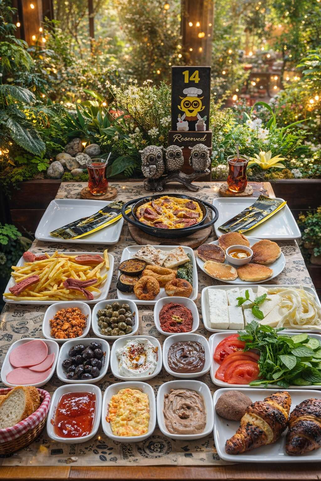 Turkish breakfast spread
