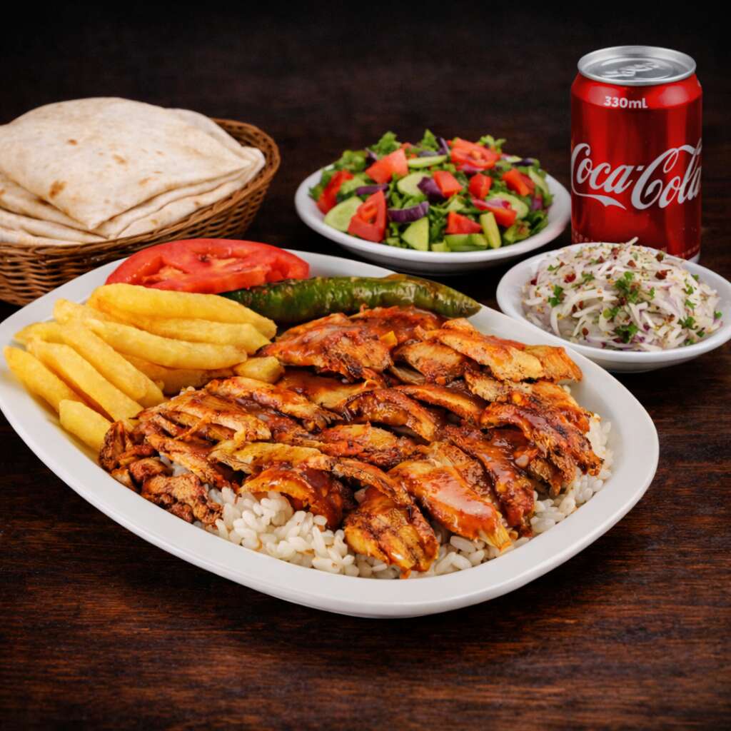 Pilav üstü tavuk döner servis Menü