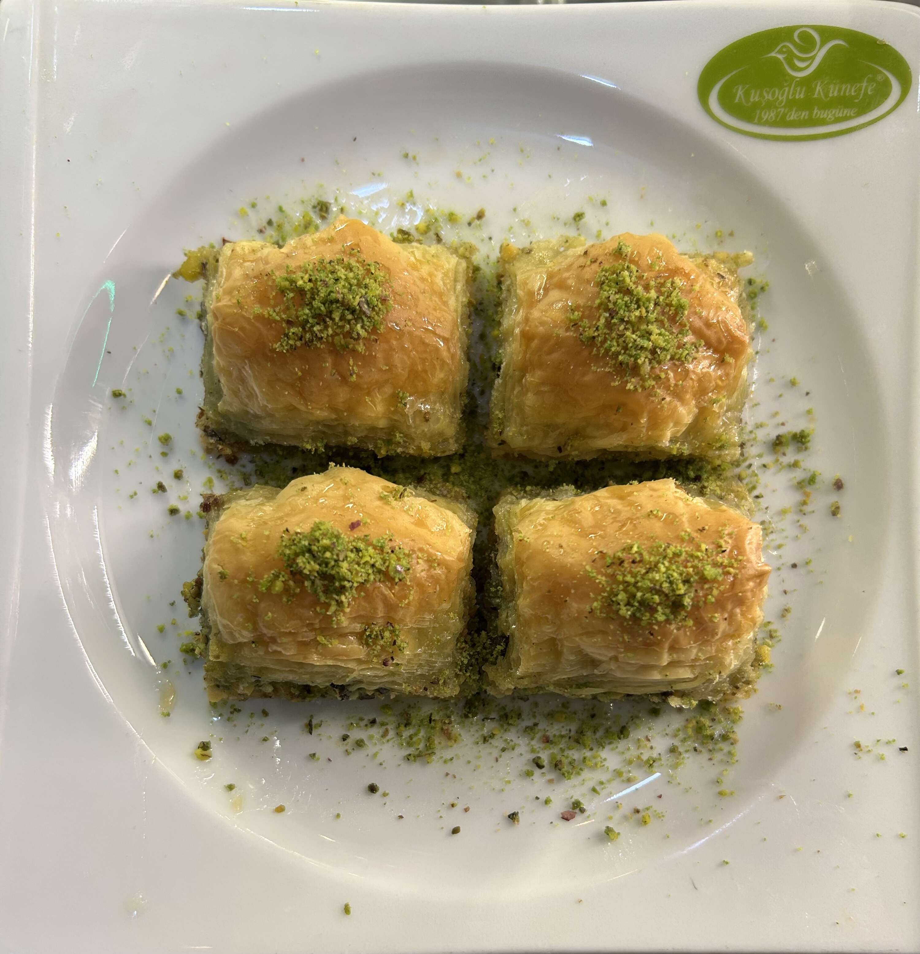 Classic pistachio baklava