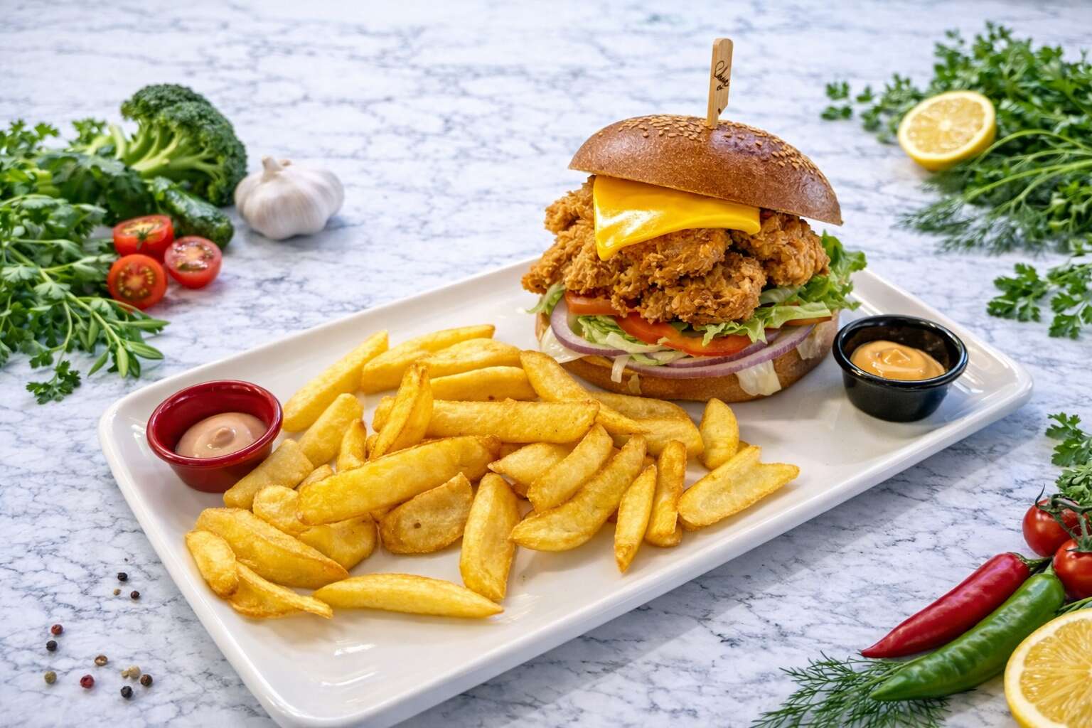 Chicken Cheese Burger