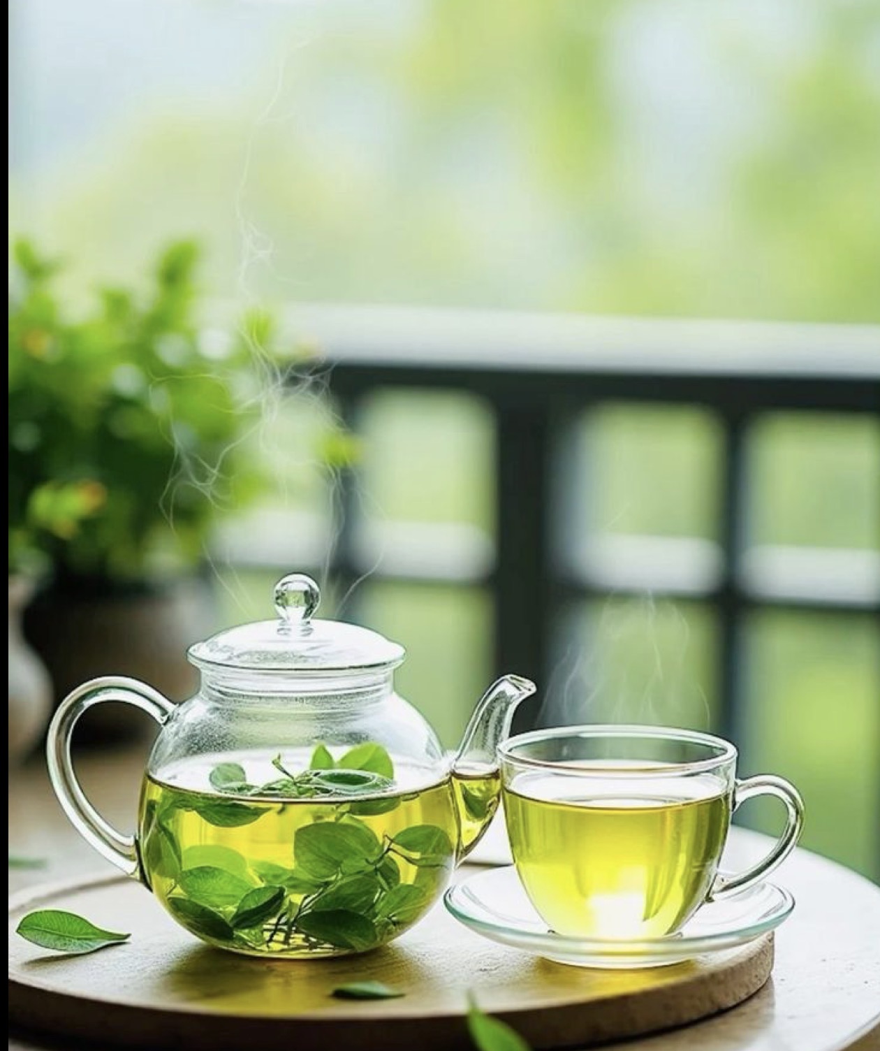 Mint and lemon tea