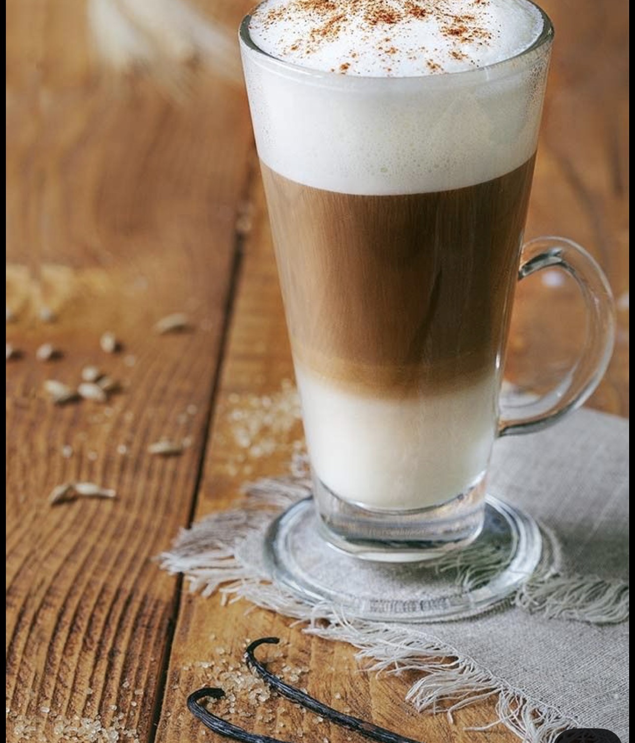 Flavored latte macchiato