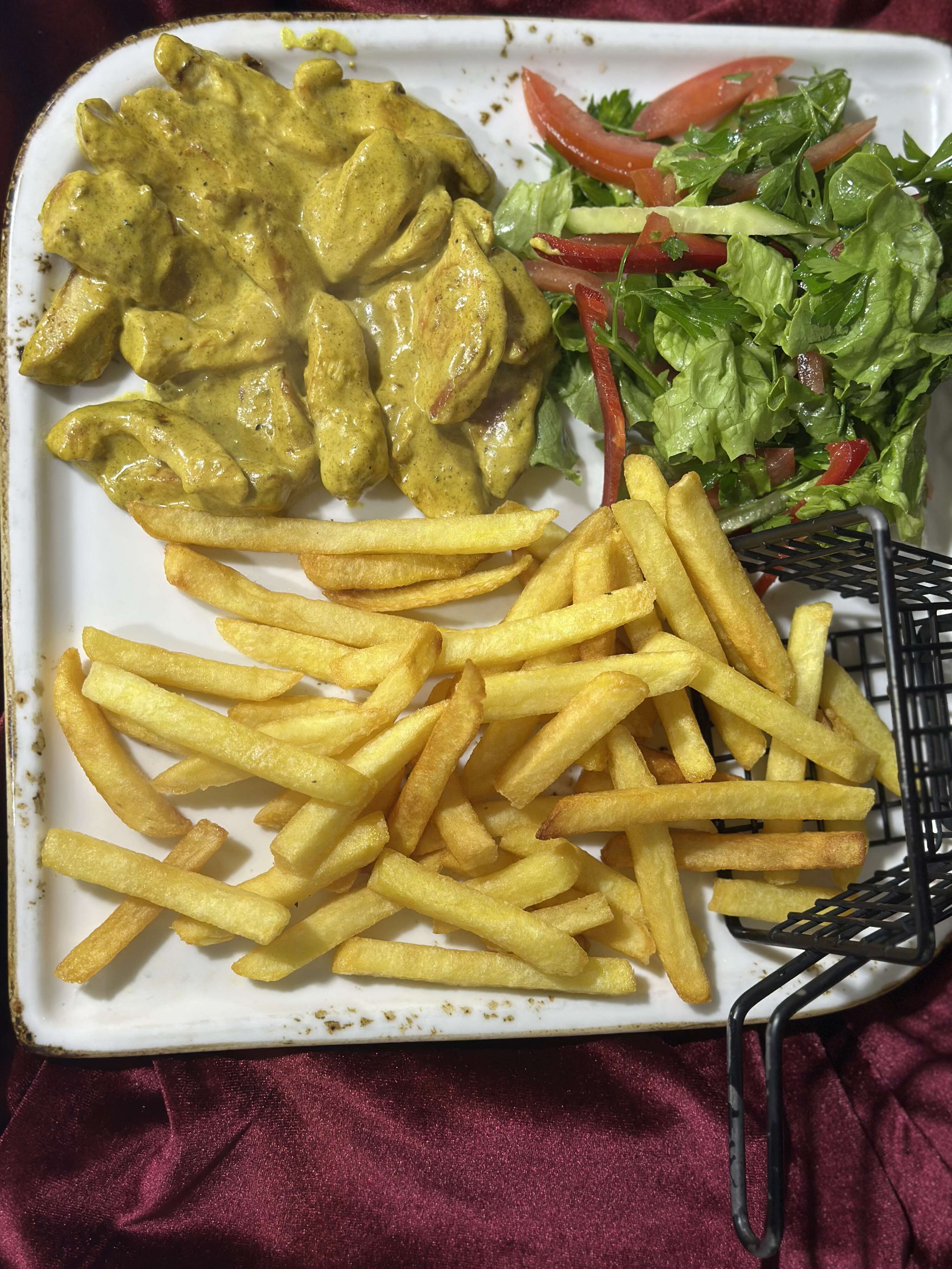 Chicken in curry sauce
