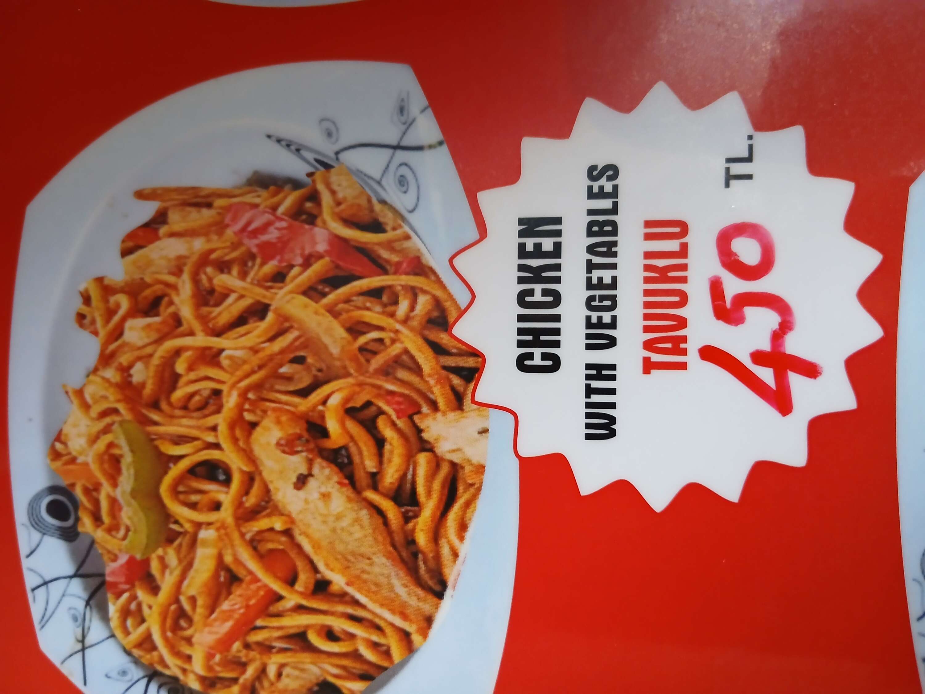 Tavuklu Sebzeli Noodle/Chicken with Vegatables Noodle