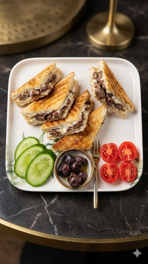 Kavurmalı Kaşarlı Tost
