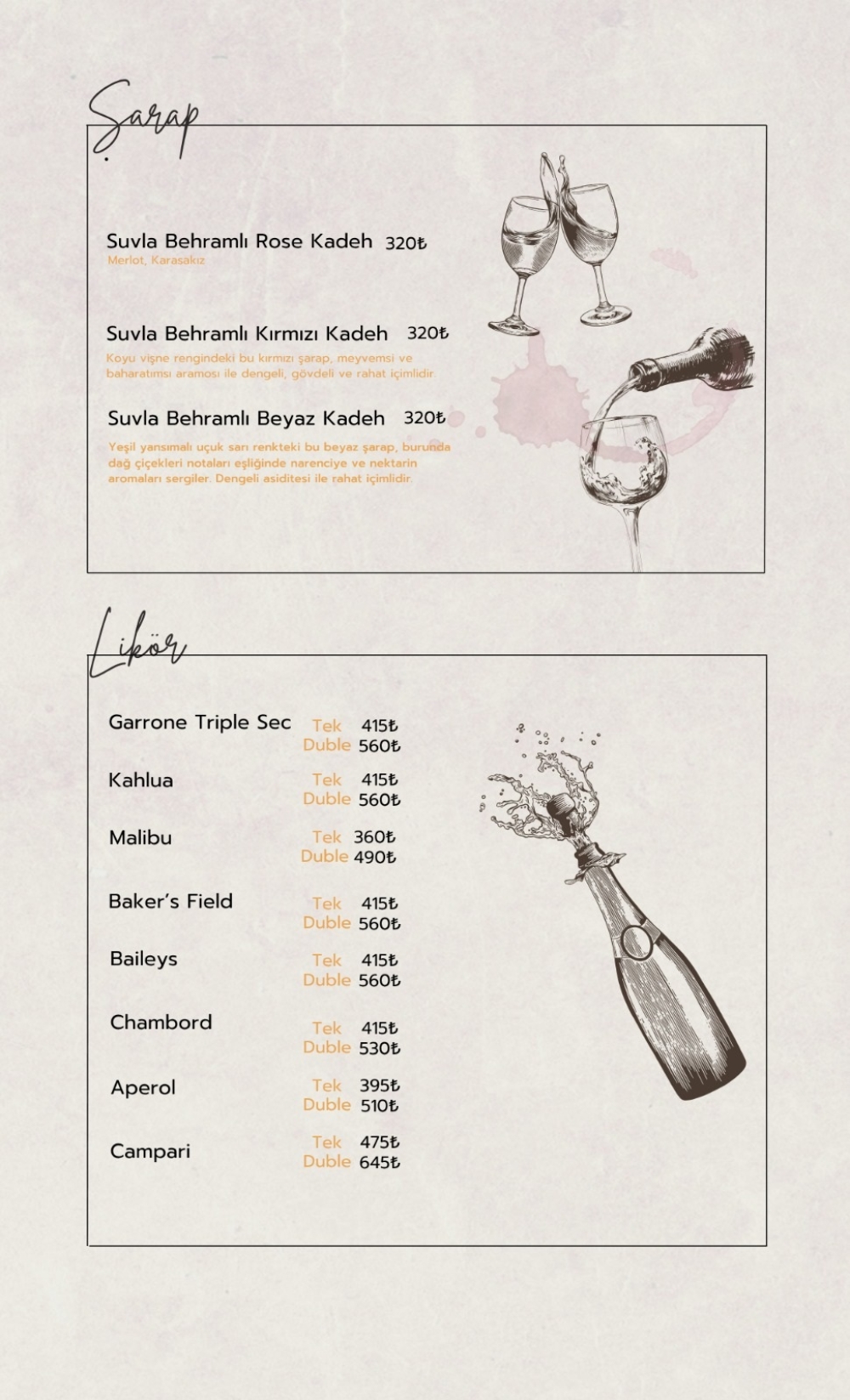 Votka - Cin - Tekila - Vermut