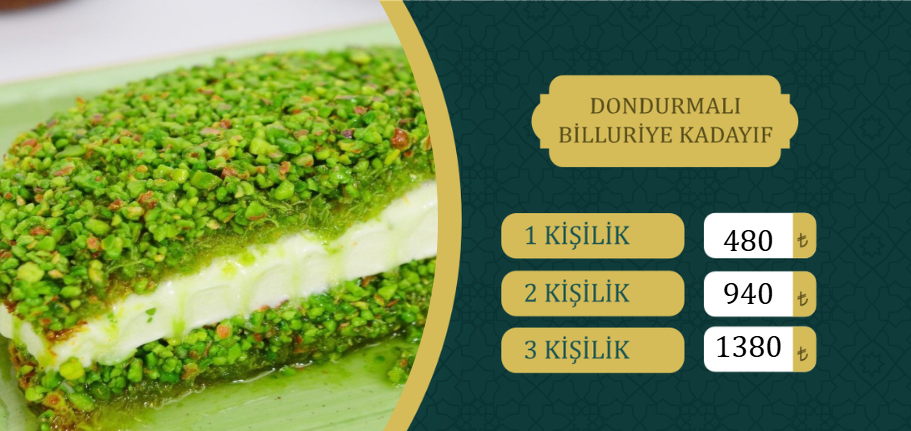 Dondurmalı Billuriye Kadayıf