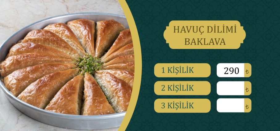 Havuç Dilimi Baklava