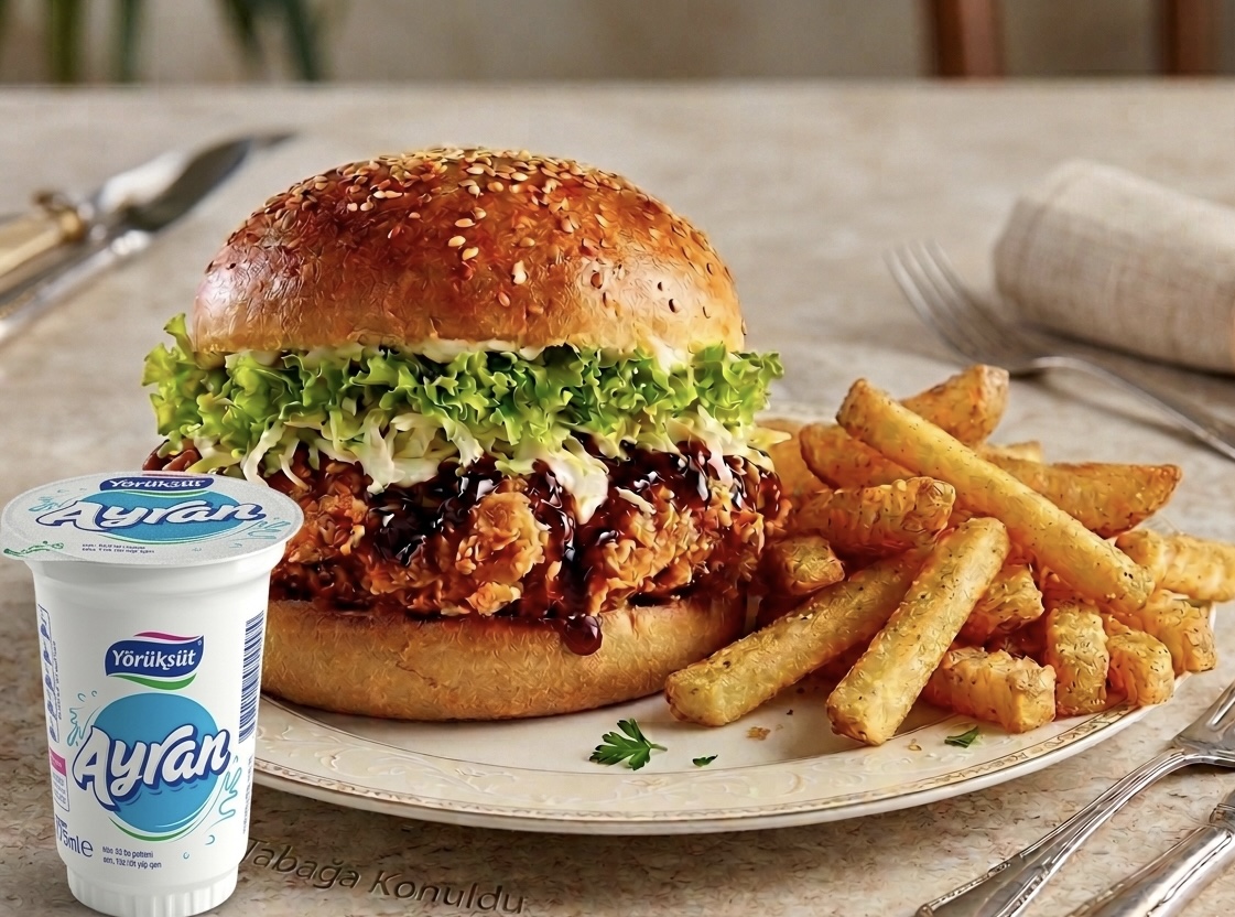Tavuk burger menü