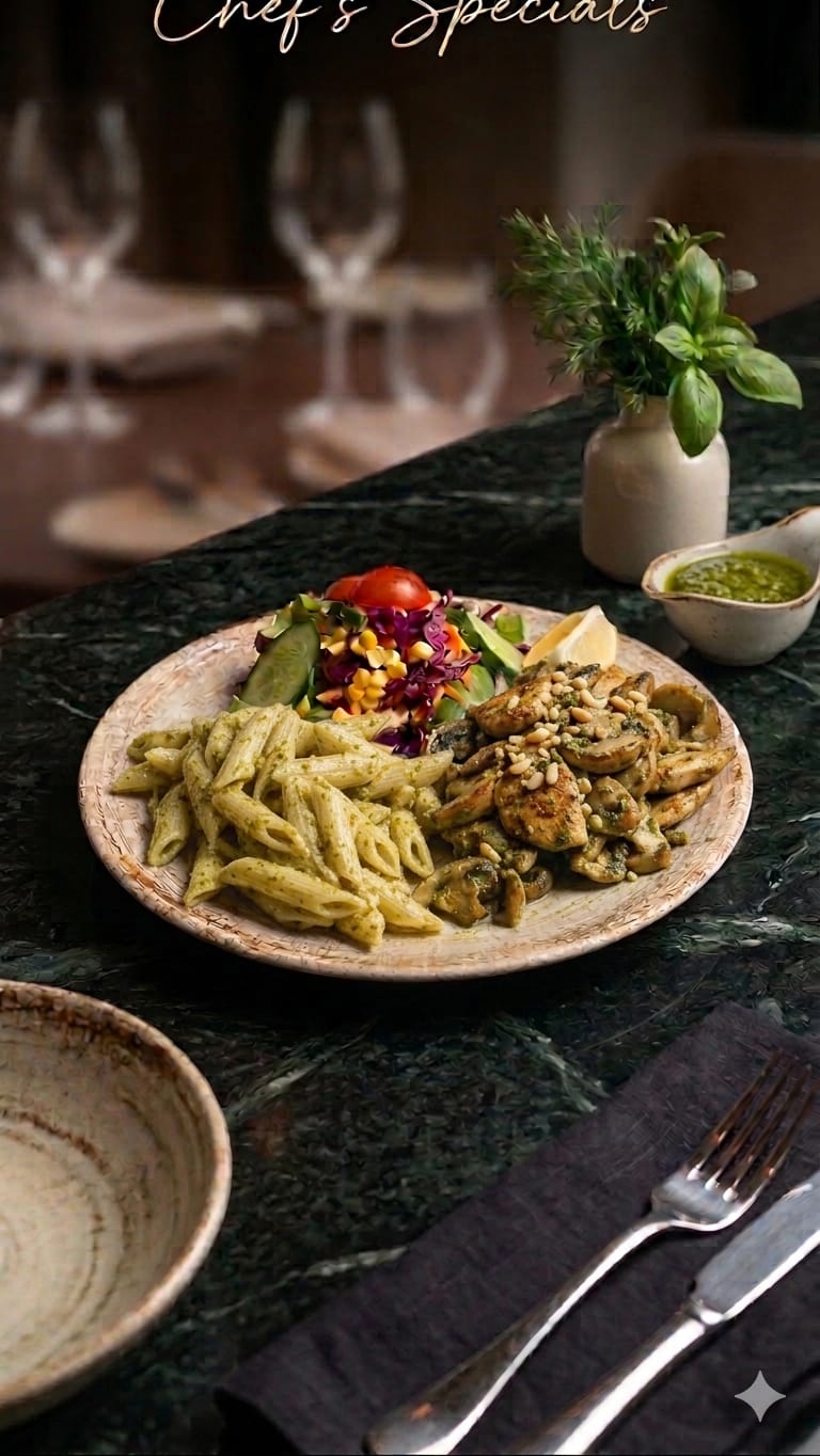 Pesto Soslu Tavuk