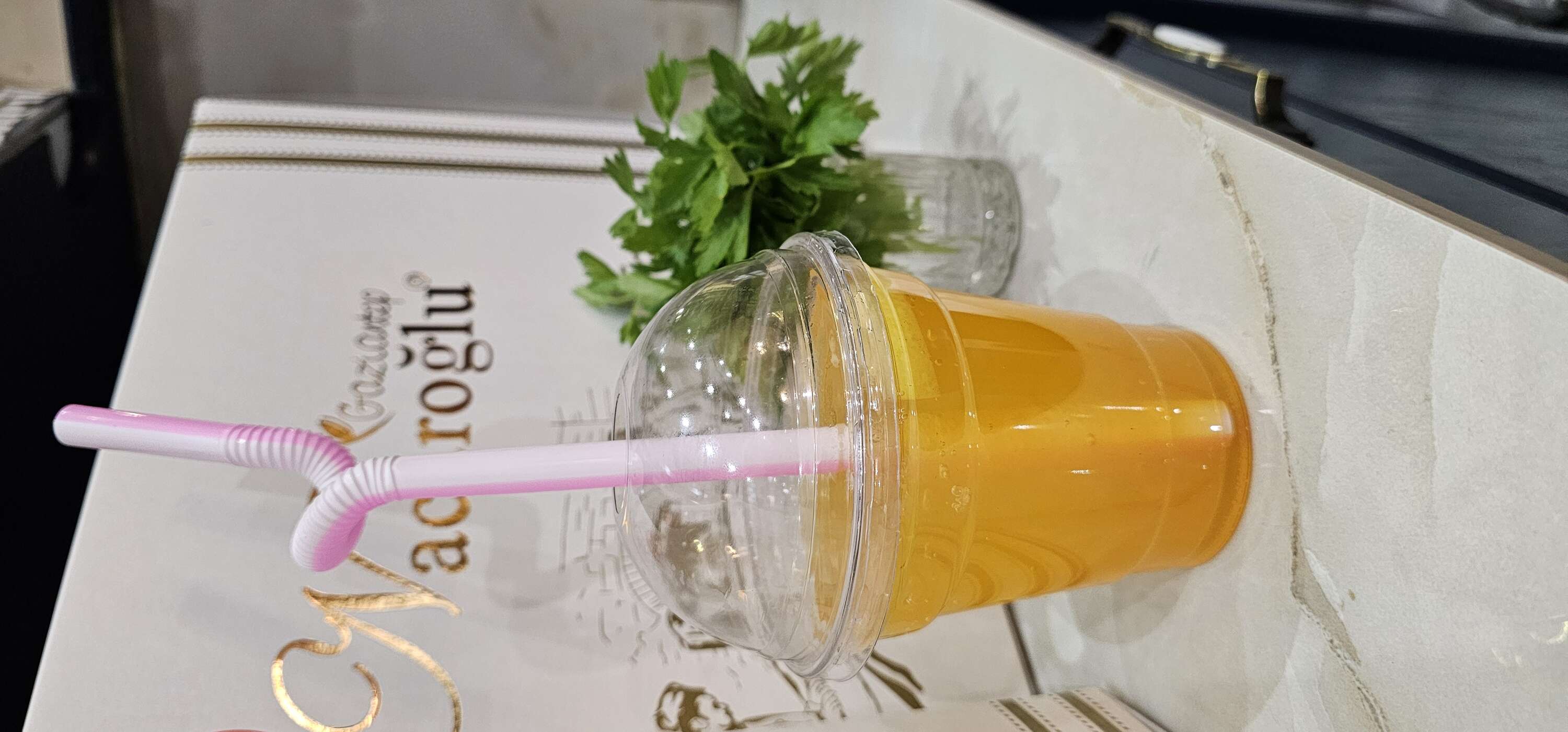 Exotic mango bubble tea