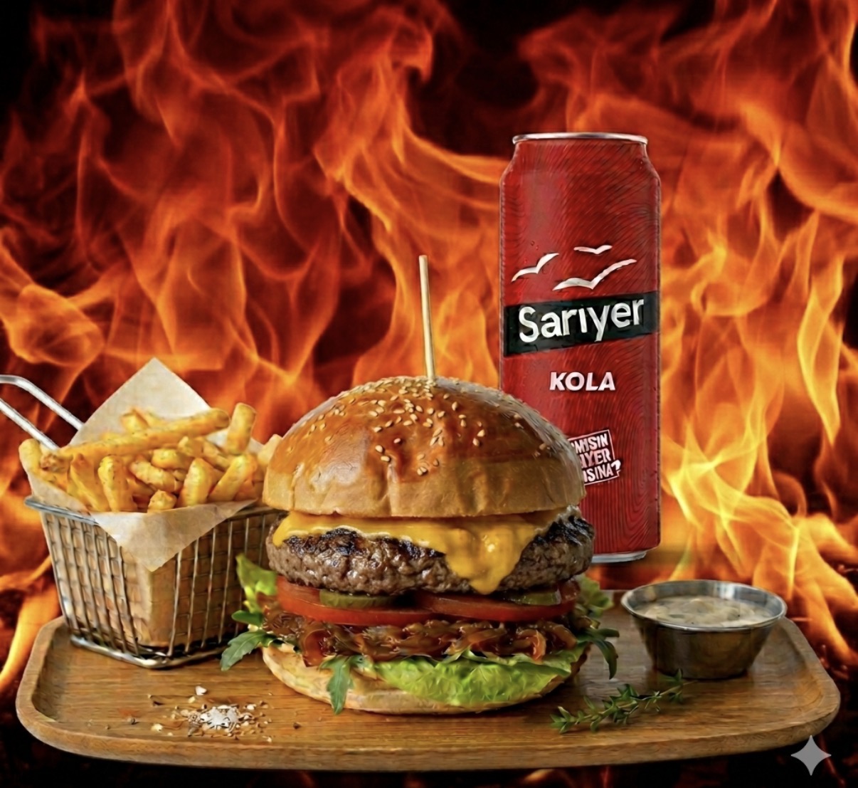 Hot Burger Menü