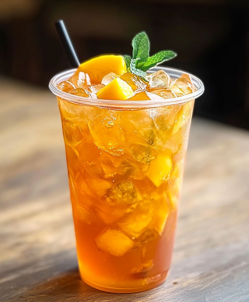 Iced mango tea