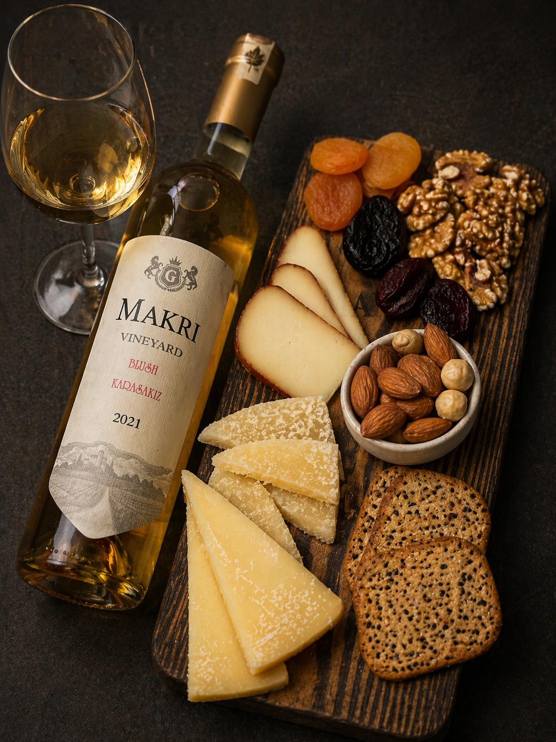 Makri Blush Şarap (Şişe) + Şarap Tabağı 