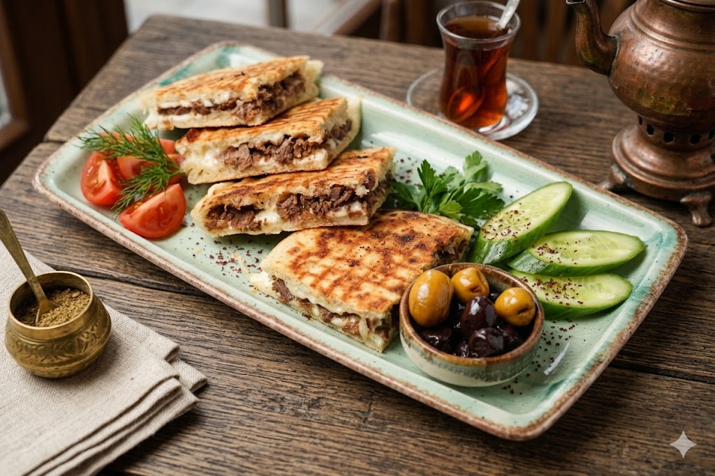 Kavurmalı Bazlama Tost