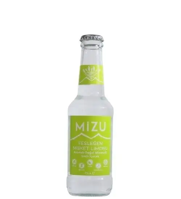 Mizu basil and lime-flavoured sparkling natural mineral drink