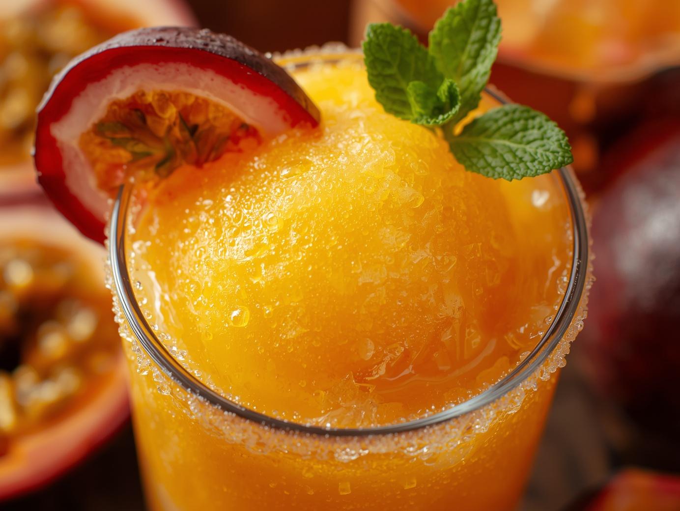 Passion fruit frozen drink