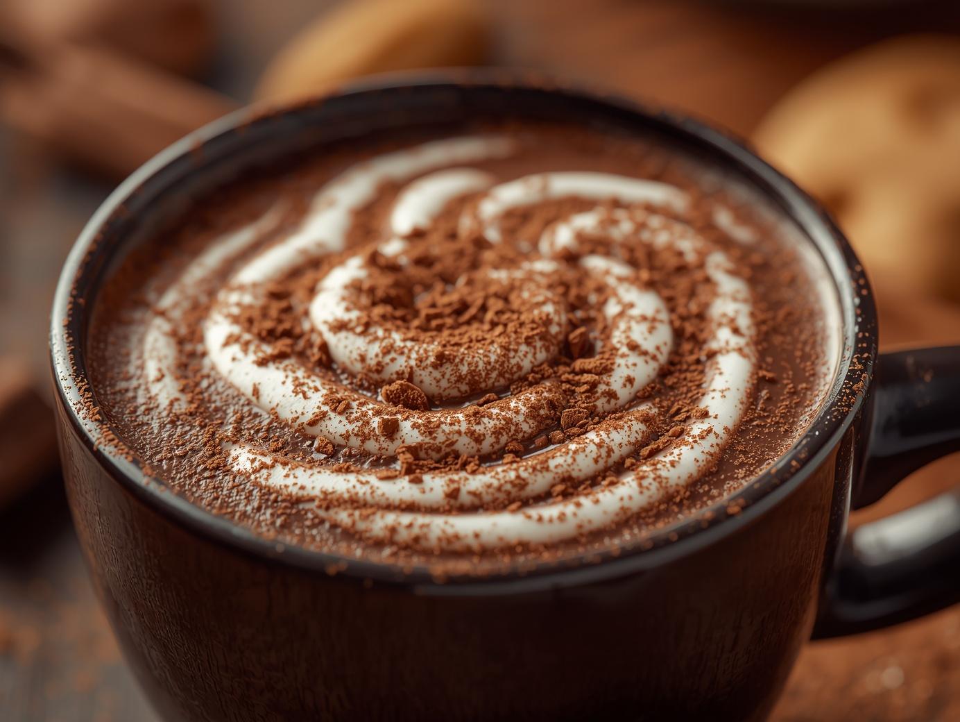 Dark hot chocolate