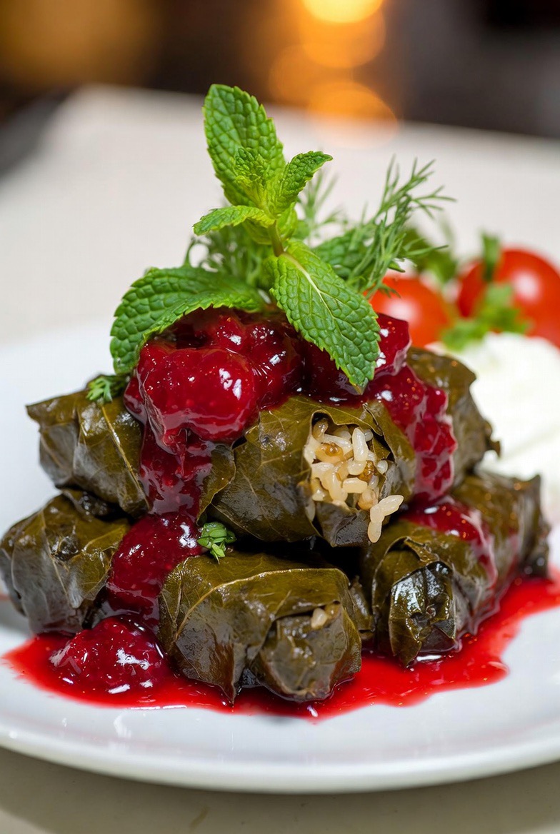 Vişne Soslu Yaprak Sarması (12 adet)