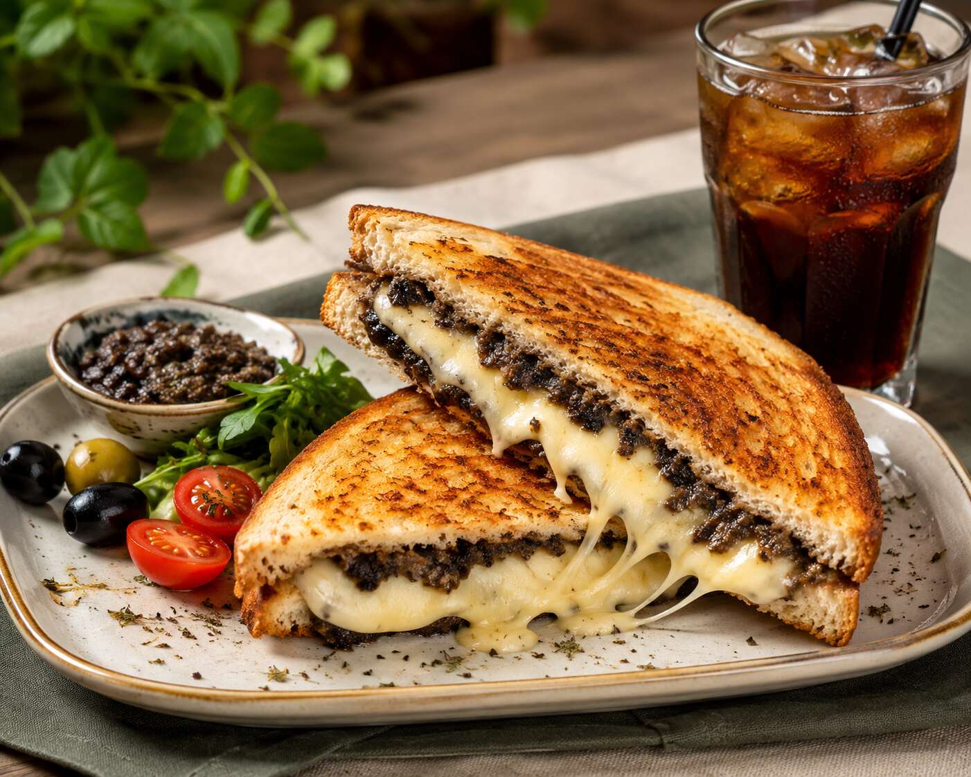 ZEYTİN EZMELİ KAŞARLI TOST