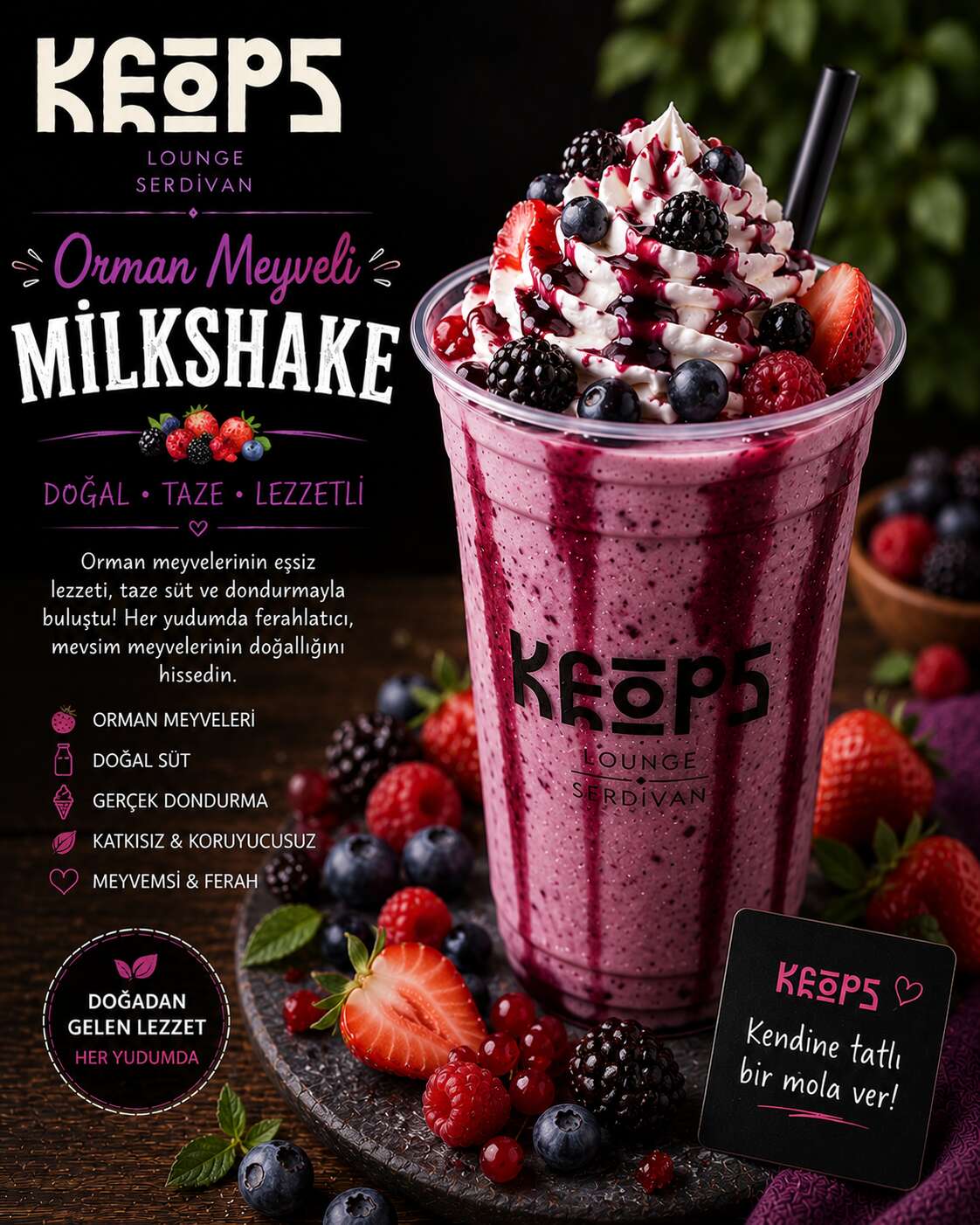 Orman Meyveli Milkshake
