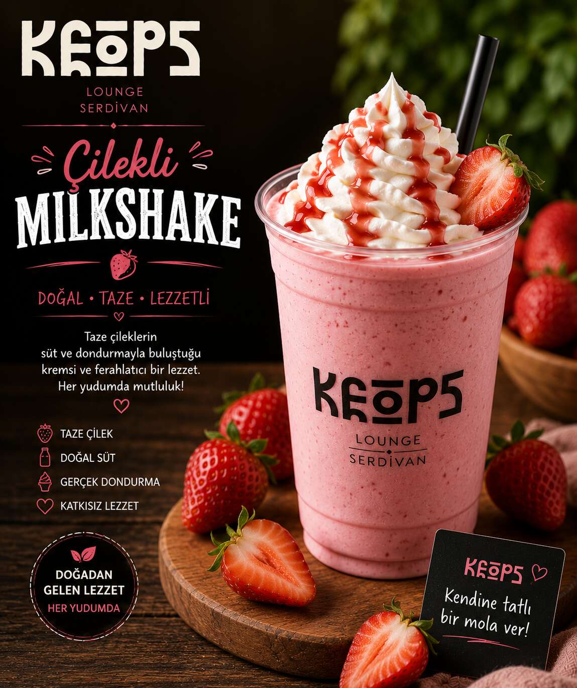 Çilekli Milkshake