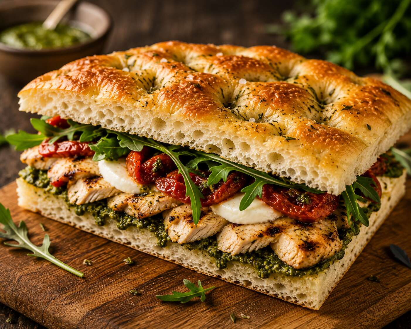 TAVUK PESTO FOCCACIA