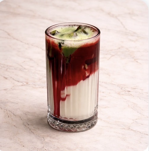 Iced Strawberry Matcha Latte