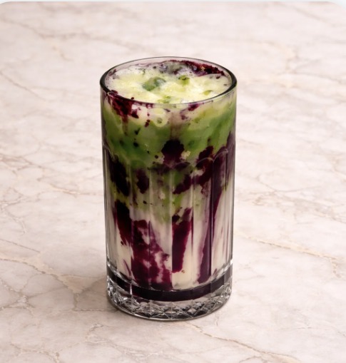Iced Blueberry Matcha Latte