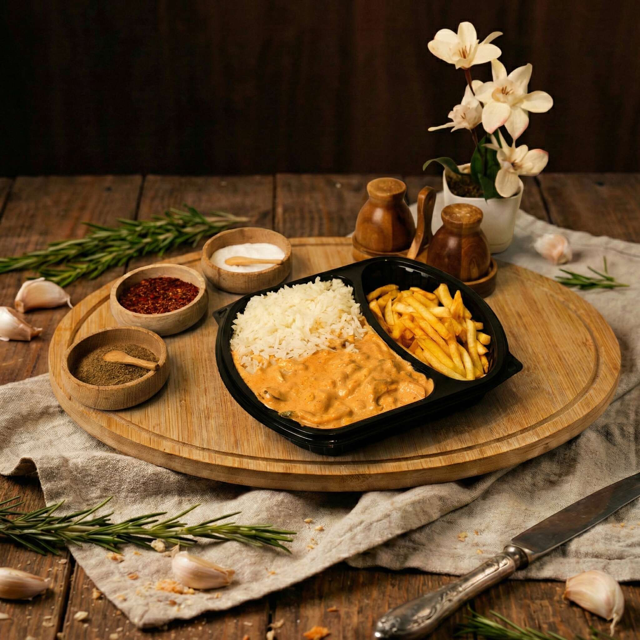 Barbekü Soslu Tavuk Menü