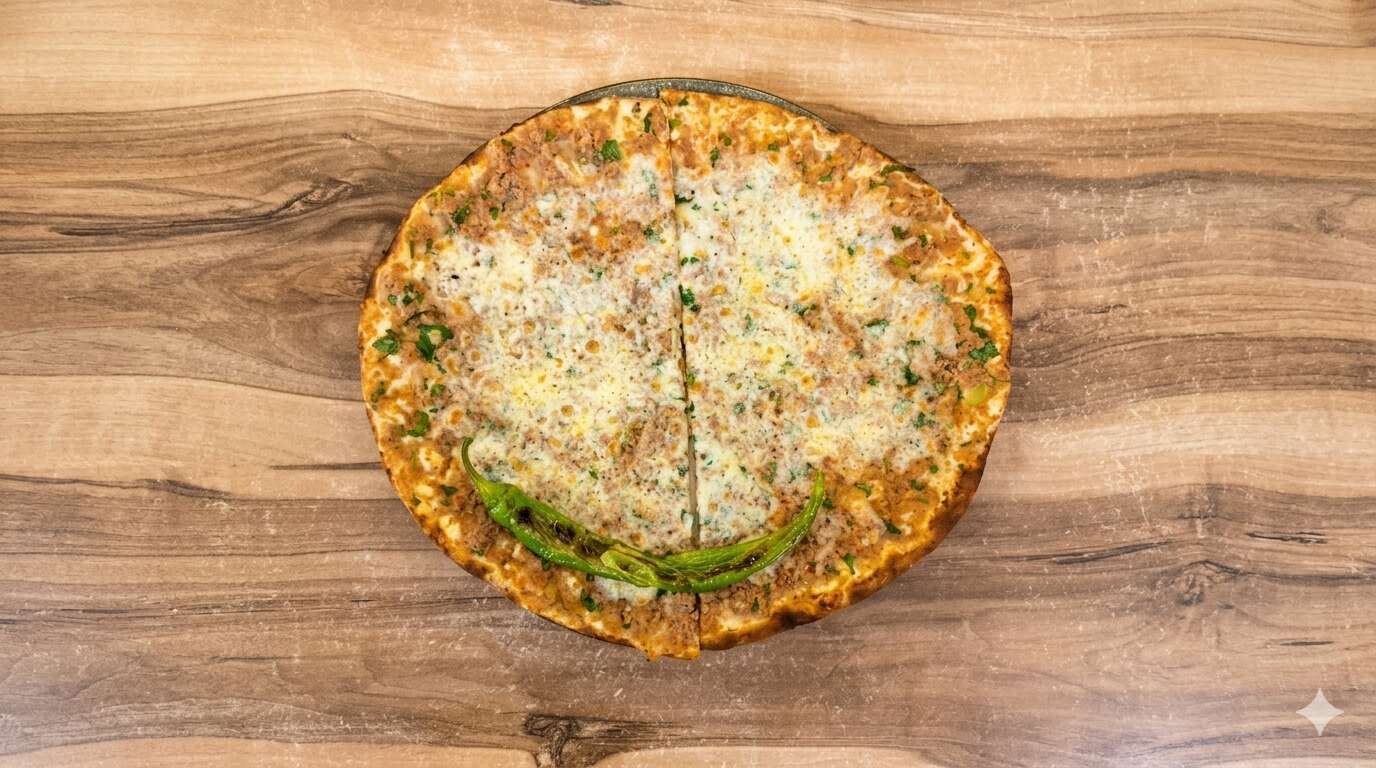 Kıymalı Kaşarlı Lahmacun