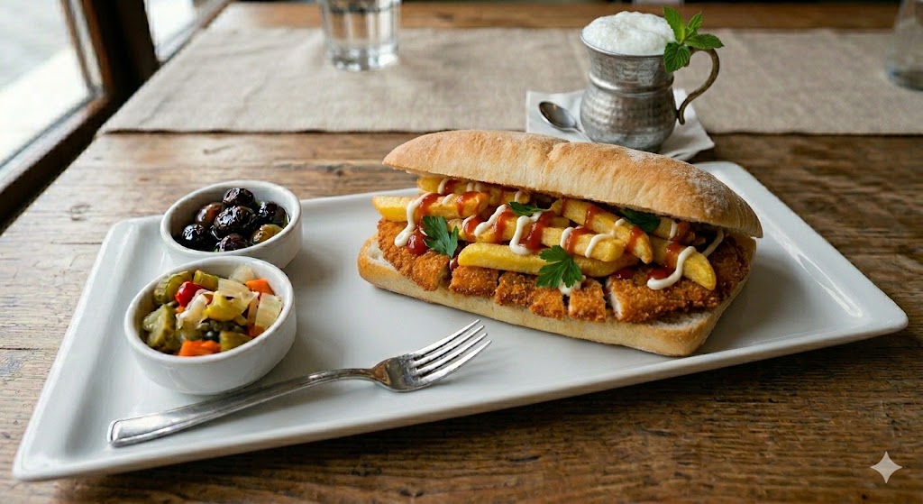 Ekmek arası tavuk şnitzel  , chicken schnitzel sandwich , сэндвич с куриным шницелем