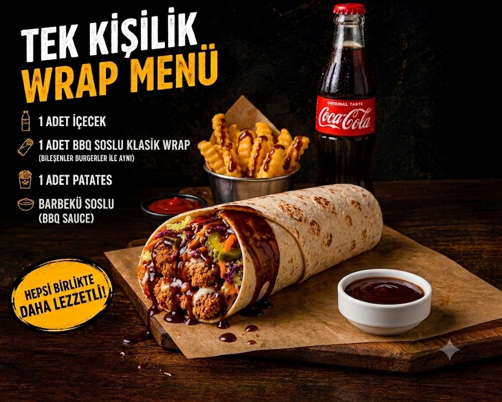 BBQ SOSLU WRAP MENÜ 