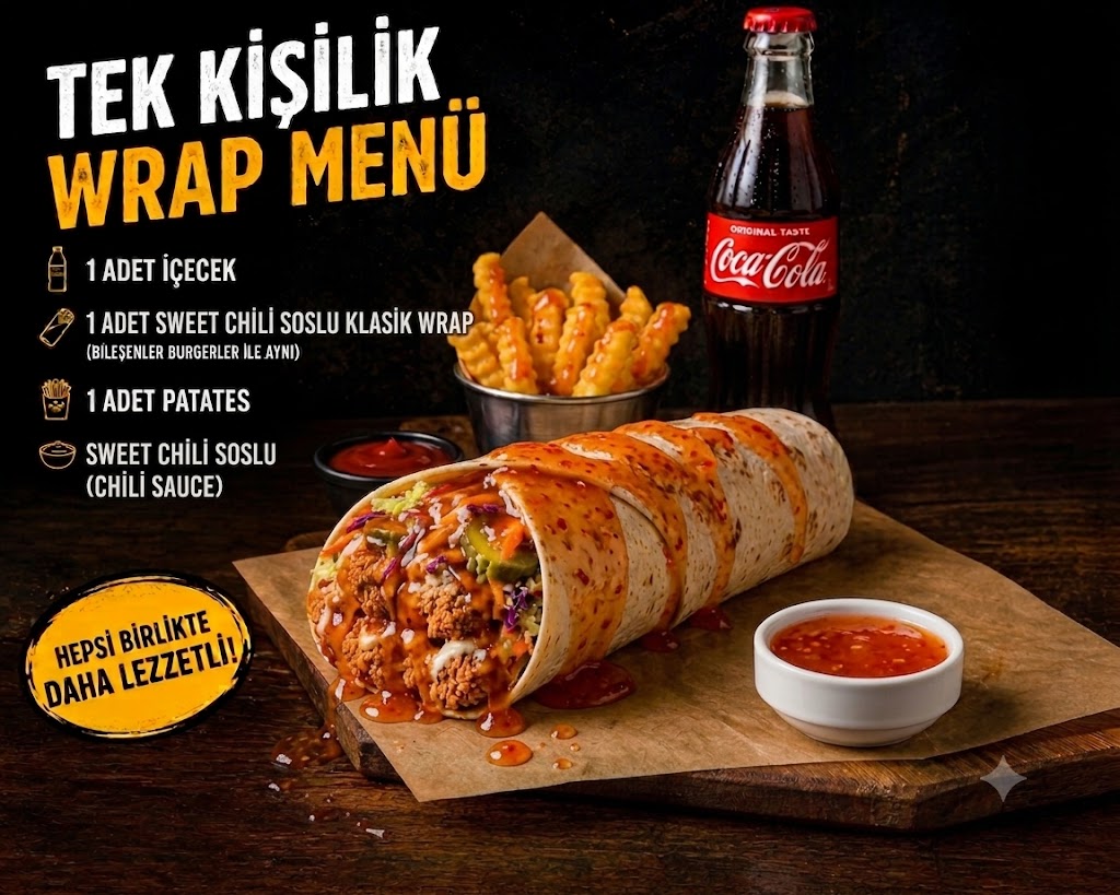 SWEET CHİLİ SOSLU WRAP MENÜ