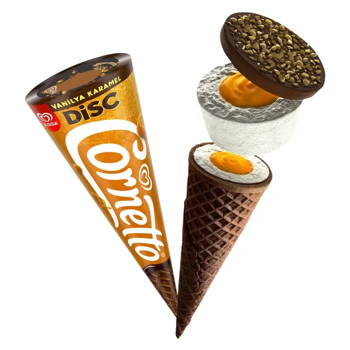 Cornetto Disc Vanilya Karamel