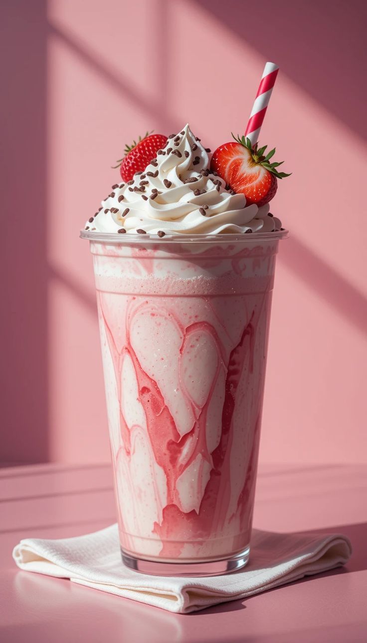 Çilekli milkshake