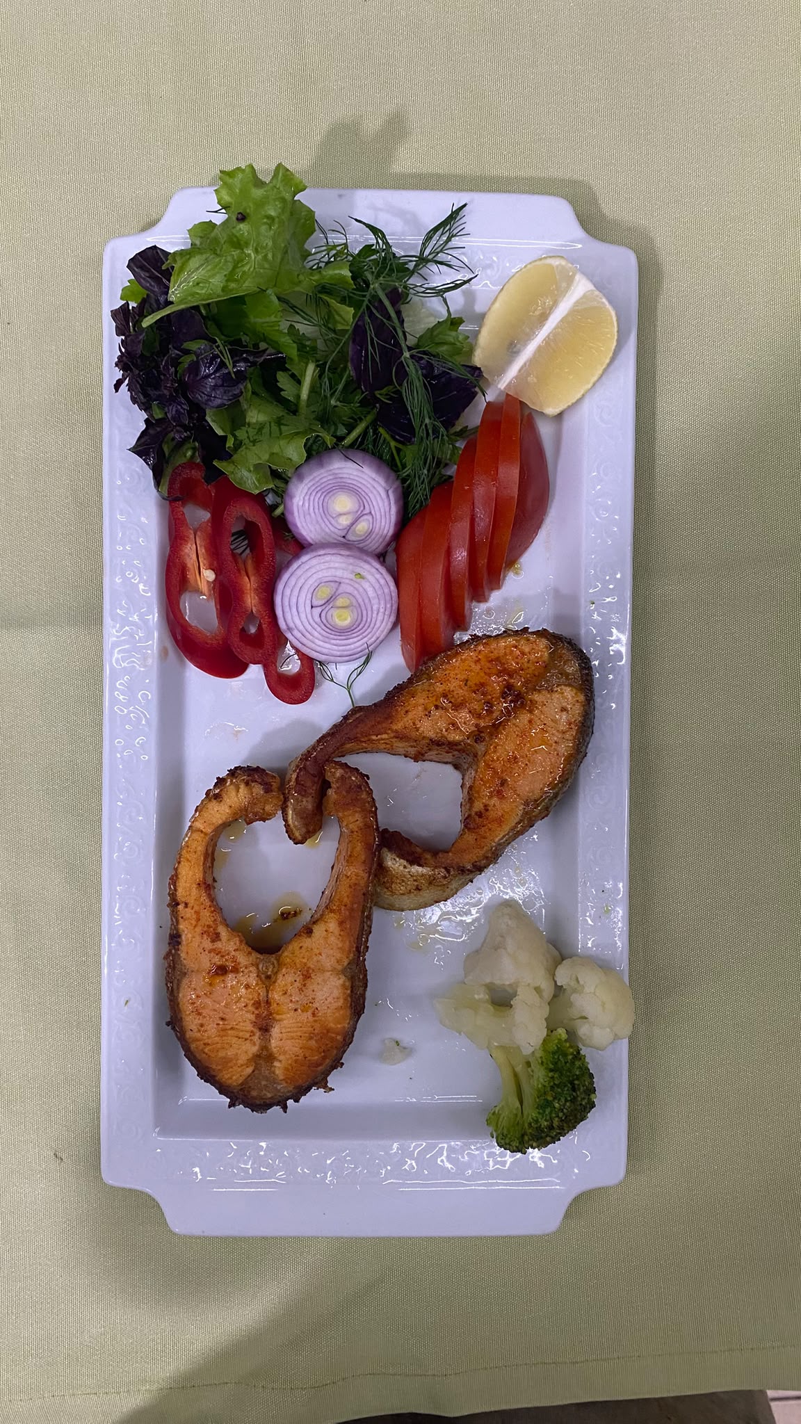 Oven-baked salmon