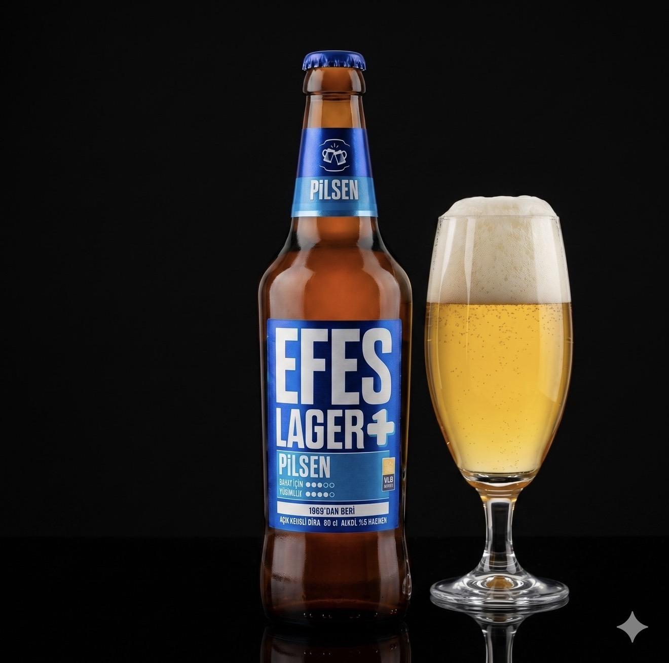 6-pack Efes with French fries and pickles