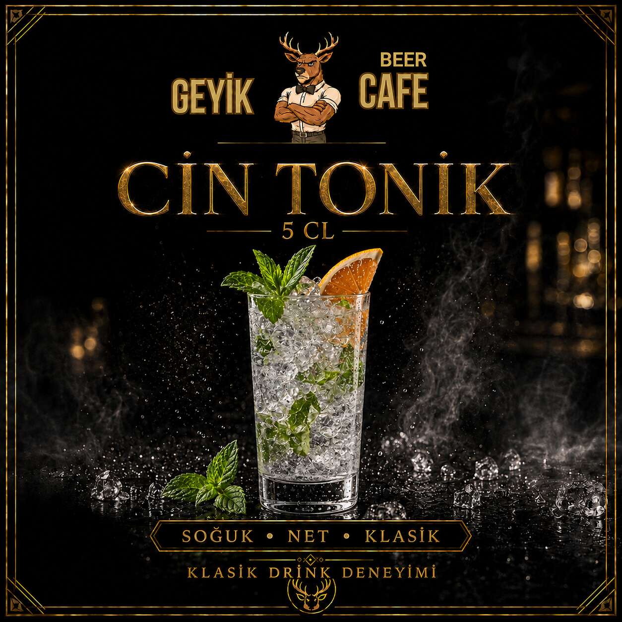 Single gin and tonic