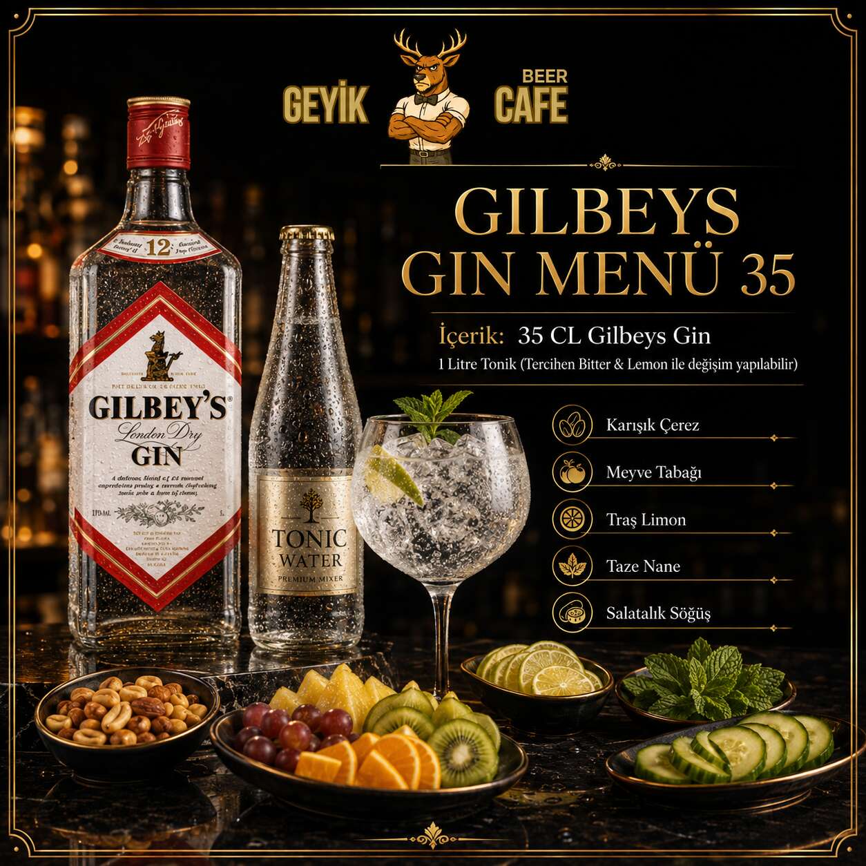 Gilbey's Gin Menu 35