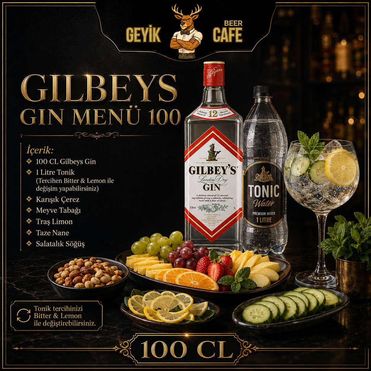 Gilbeys Gin Menu 100 cl