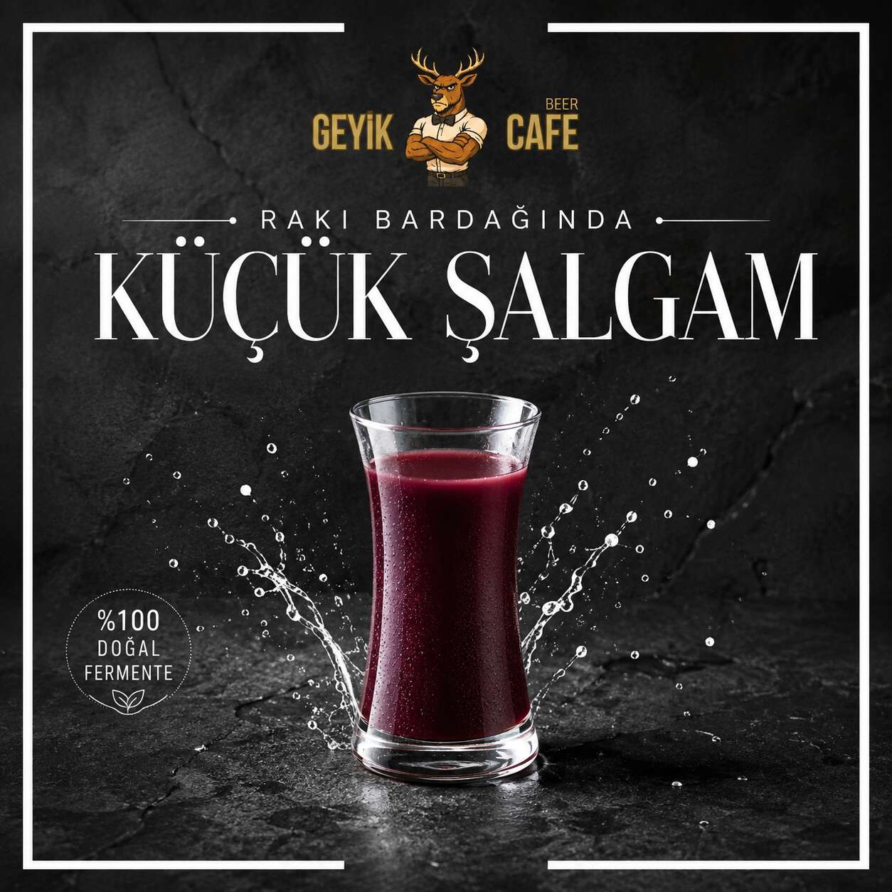 Small şalgam in a rakı glass