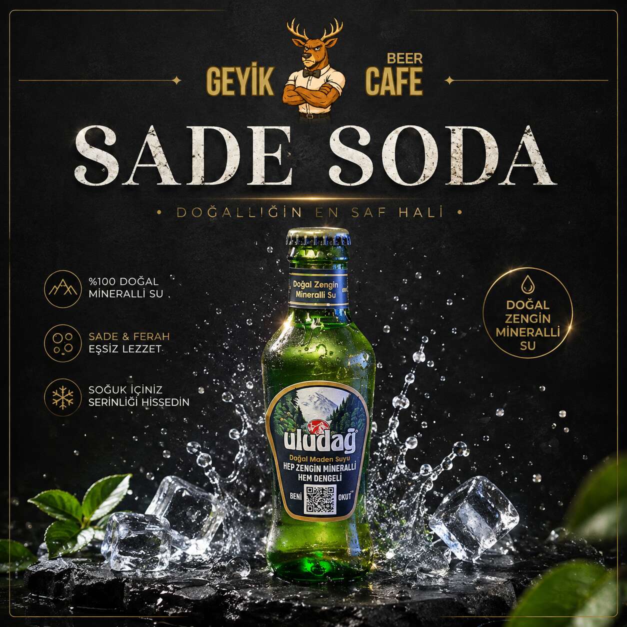 Plain sparkling mineral water