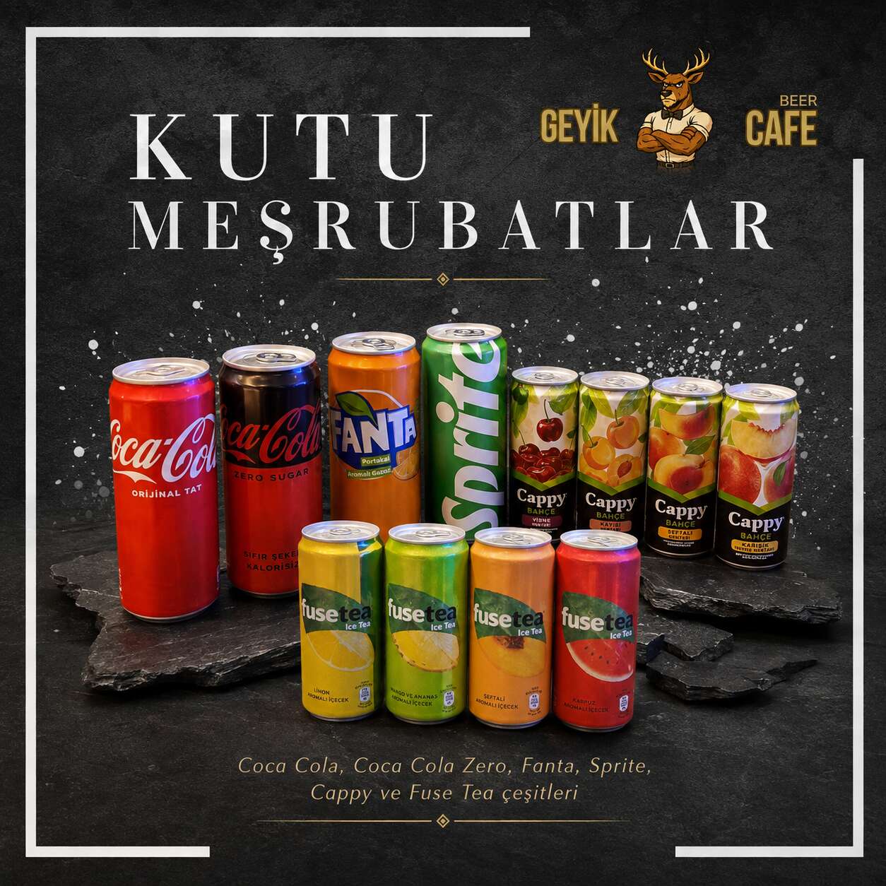 Canned soft drinks