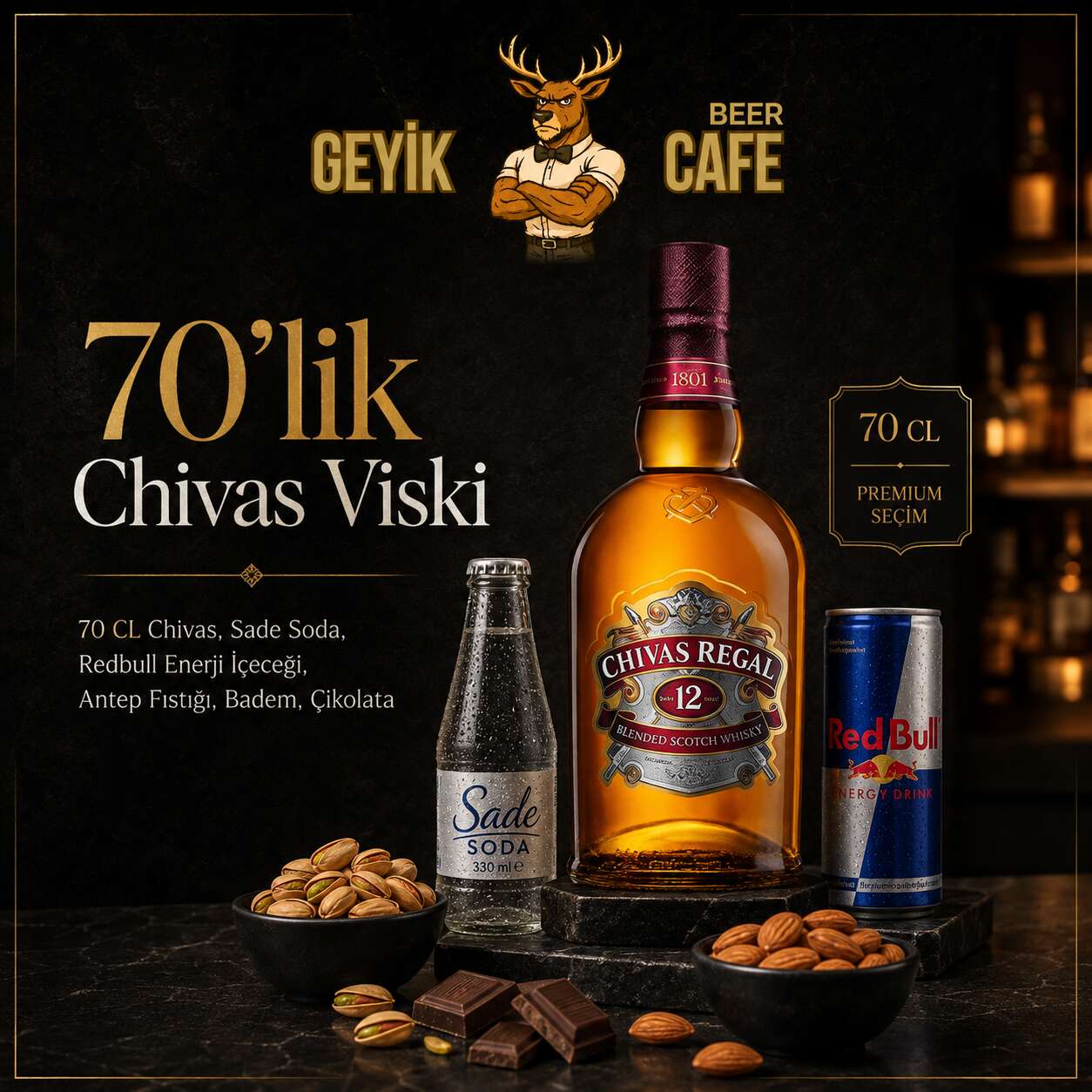 Chivas whisky 70 cl set