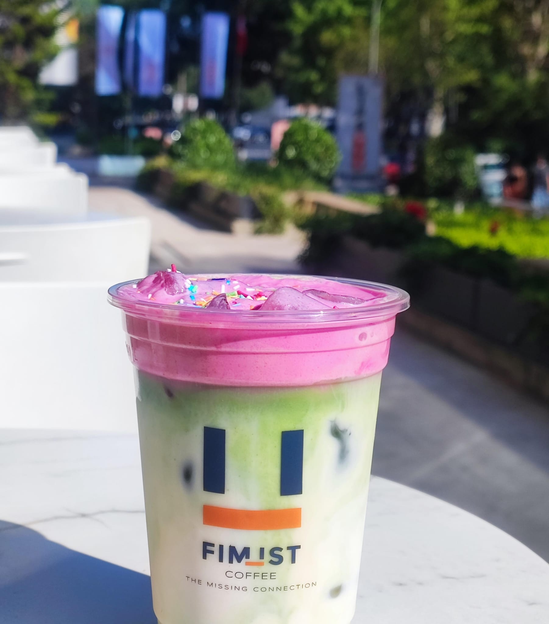 Strawberry cheesecake latte