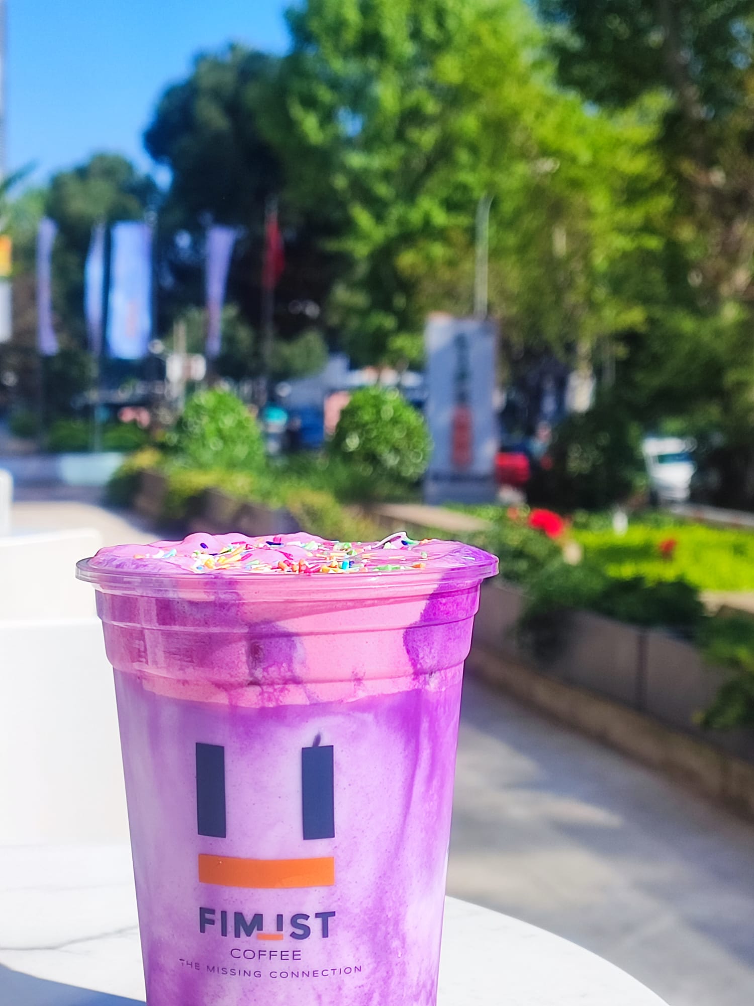 Ube Strawberry Cheesecake Latte