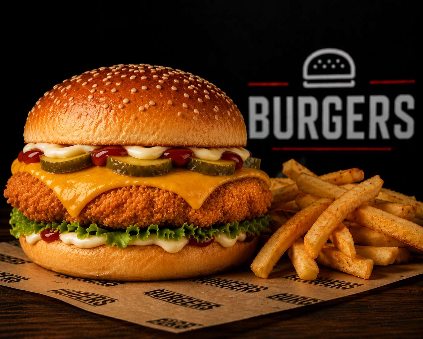 Chicken cheeseburger