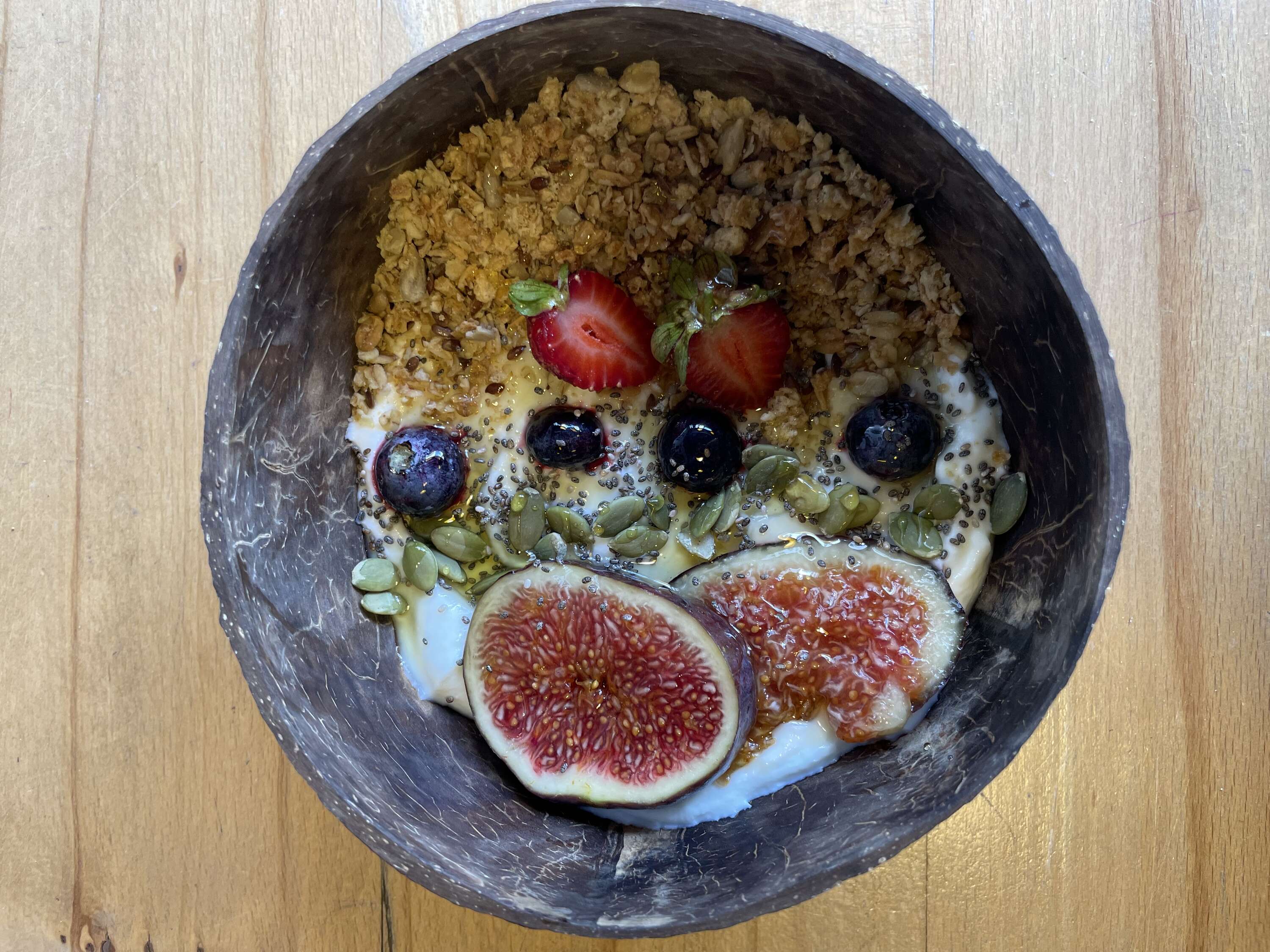 Honey granola with strained yogurt
